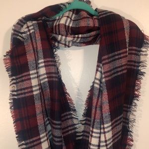 Super soft Infinity plaid scarf